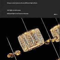 Lustre en cristal pour bar, vestiaire, table à manger, luminaire suspendu créatif de style moderne minimaliste à trois têtes, LED or/argent