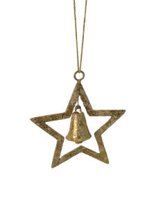 BEST QUALITY GOLD IRON STAR CHRISTMAS <b>TREE</b> DECORATION HOME DECOR STAR HANGING ORNAMENT - Product Image 6