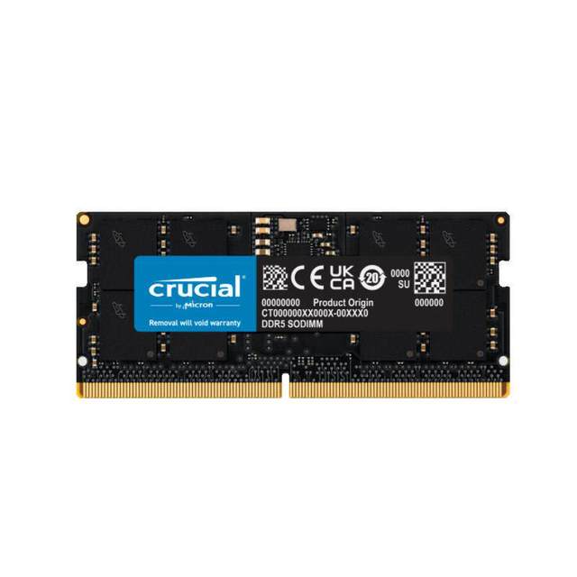 Crucial 32GB DDR5 RAM 5600MHz Laptop SODIMM 262 Pin 13th Gen Intel Core AMD for 6000 CT32G56C46S5