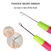 Usine Vente en Gros Manche en Plastique Crochet Dreadlocks Outils de Coiffure DIY Aiguilles à Loquet pour Extensions de Cheveux