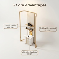 Éclairage LED, vitrine cosmétique moderne de luxe, écologique, avec verre trempé pour salon de beauté
