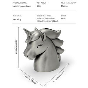 <span class=keywords><strong>Tirelire</strong></span> en métal en forme de <span class=keywords><strong>licorne</strong></span> mignonne, ornements de bureau pour enfants, décoration de la maison de haute qualité, cadeaux personnalisés de haute qualité - Product Image 3