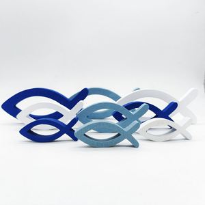 Holy <b>Decoration</b> Wood <b>Baptism</b> Decor Hollow Wooden Fish Confetti for Boy Girl Christening Communion - Product Image 2