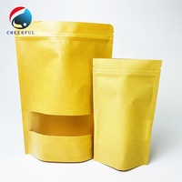 Sachets en papier kraft brun uni 6x9 cm, prêts à l'emploi, scellés sur 3 côtés, pour emballage de thé, café, poudre ou snacks