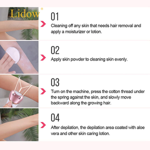 LIDOW <strong>Electric</strong> Butterfly Face Cotton <strong>Thread</strong> Defeather Epilator <strong>Thread</strong> Epilator Women Facial <strong>Hair</strong> <strong>Remover</strong> <strong>Machine</strong> - Product Image 4