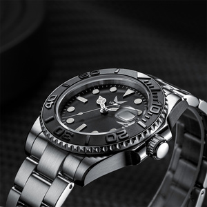 Reloj con caja De acero inoxidable con fecha automática Premium al por mayor movimiento De cuarzo japonés cuero luminoso alta calidad moda <span class=keywords><strong>Reoj</strong></span> De - Product Image 3
