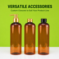Ensemble de flacons vides pour soins capillaires OEM/ODM 600 ml en PET, flacon ambré de 10 ml
