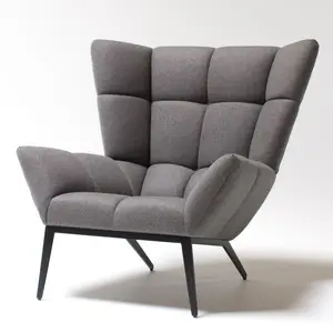 Sillón de tela Simple para adultos, sillón nórdico de diseño, cómodo e informal, moderno, de Metal, para ocio