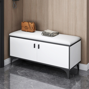 Multifunctional <b>Storage</b> <b>Bench</b> With Soft Cushion <b>Shoe</b> Rack Organizer Entrance Hall <b>Shoe</b> Changing Stool For Home Office - Product Image 2