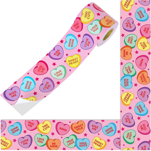 Großhandel Rosa Valentinstag Schlafzimmer Tür Fenster Dekorative Aufkleber 18m Farbige Herz Umweltfreundliche Aufkleber - Product Image 1