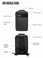 Sac à dos tactique IFAK en polyester avec logo personnalisé, petit sac d'assaut Molle, trousse de premiers secours, sac administratif médical EMT MED pour homme