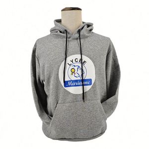 OEM Custom Hoodies Men <b>Drop</b> Shoulder 350GSM Cotton Hoodie Logo Print for Gym Training Daily Casual Wear - Product Image 3