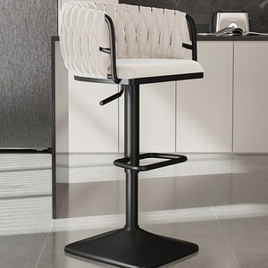 Tabourets de bar modernes en métal nordique de luxe en velours doré, <span class=keywords><strong>chaise</strong></span> pivotante <span class=keywords><strong>haute</strong></span> pour la salle à manger et le hall, meubles de <span class=keywords><strong>cuisine</strong></span> avec table - Product Image 5