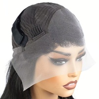 Peluca de Cabello Humano 100% de 30 Pulgadas de Largo, Peluca con Cierre de Encaje Suizo, Peluca Frontal con Encaje HD 13x4 de Ondas Profundas para Mujeres Negras