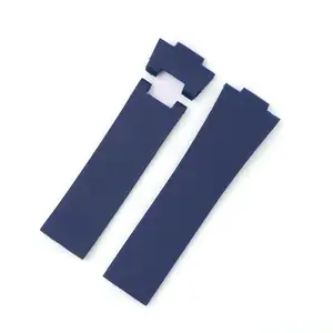 Tali jam tangan pengganti antiair karet biru 22mm * 10mm untuk Ulysse Nardin