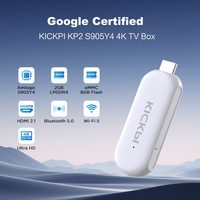 2025 KICKPI KP2 Amlogic S905Y4 USB 4K Mini Streaming Smart TV BOX OEM Quad Core Tv Stick Fire 4k 8GB 2GB Android 11 Set-top Box