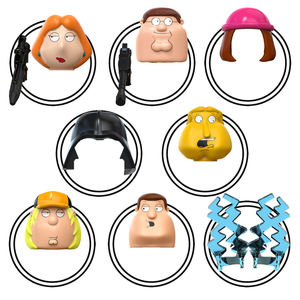 TP1057 TV6304 TV6305 TV6306 Figurines de la série animée Family Guy, pièces de tête et de cheveux, briques, mini-blocs, figurines Peter, jouets pour enfants - Product Image 3