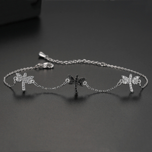 LUOTEEMI Charming <strong>Dragonfly</strong> a AA Cubic Zircon <strong>Bracelet</strong> for Cute Girl Woman Gift Designs Factory Wholesale Rhodium Plated - Product Image 4