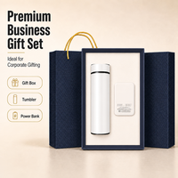 Ensemble Cadeau Publicitaire Personnalisé avec Logo pour Entreprise : Gourde et Batterie Externe pour Événements et Salons Professionnels