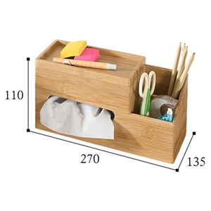 Cheap bamboo restaurant kitchen dining table top napkin tissue paper wooden holder box