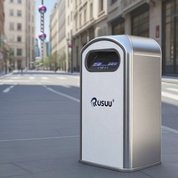 Couvercle intelligent activé par capteur et couvercle automatique des ordures Poubelle intelligente au design élégant pour les équipements publicitaires