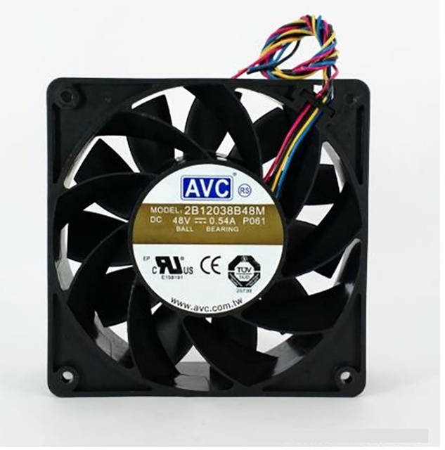 AVC 2B12038B48M 48V DC 0.54A 120X120X38mm 12038 12cm 0.54A 25.92W 256cfm 7000RPM Cabinet Server Industrial Computer Cooling Fan