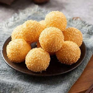 Boules de riz glutineux glacé au sésame, garniture aux haricots rouges, vente en gros, dessert asiatique, collation pour la restauration - Product Image 2
