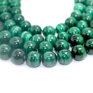 Natürliche AAA Malachit Großhandel Big Size Edelstein Lose Perlen Perlen Für Schmuck herstellung 12mm 14mm 16mm 18mm Malachit Perlen