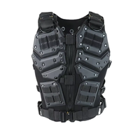 Gilet de protection utilitaire à coque rigide personnalisé, sangles réglables, fermeture éclair avant, anneaux en D pour le paintball, la randonnée, l'équipement tactique extérieur