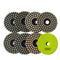 Tampon de polissage diamanté JDK 100MM haute granulométrie, 7 étapes, pour polissage à sec du quartz et du granit, compatible avec les meuleuses d'angle, OEM personnalisable