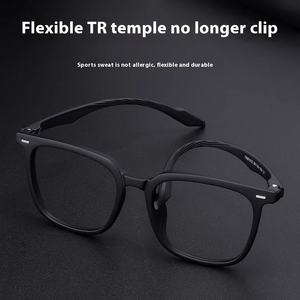 メンズアンチブルーライトPCフレームメガネ特大TR90近視処方大きな顔のための特別な黒の戦士のデザイン - Product Image 4