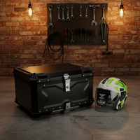Nouvelle boîte arrière en aluminium 45L/55L/65L/80L, boîte arrière de moto avec grande capacité, personnalisable en différentes couleurs