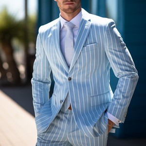 Traje de Dos Piezas para Hombre, Estilo Italiano Premium, Corte Slim, Blazer y Pantalón, Hecho en China, Venta al Por Mayor - Product Image 2