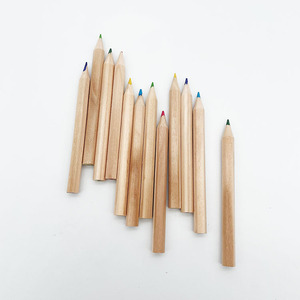 Boîte à crayons personnalisée avec logo, nouvelle couleur bleue, mini crayons de couleur pour dessin, 3,5 pouces, 6 <span class=keywords><strong>couleurs</strong></span>, crayons en bois pré-affûtés, impression numérique - Product Image 3