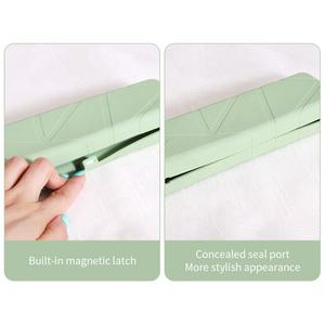 Household Silicone Magnetic <b>Makeup</b> <b>Brush</b> Storage Bag Travel Cosmetic Bag Portable Storage Bag Silicone <b>Makeup</b> <b>Brush</b> <b>Case</b> - Product Image 4