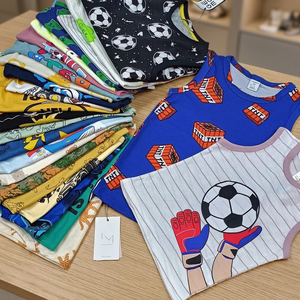 เสื้อกล้ามพรีเมียมสำหรับเด็กหญิงเด็กชาย เสื้อผ้าแบรนด์ดังส่วนเกิน ขายส่งจากบังกลาเทศ เสื้อผ้าสตรีทแวร์เด็ก MOQ 200 ตัว - Product Image 3