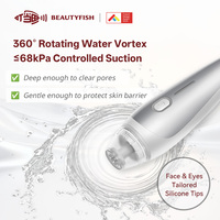 Appareil de nettoyage facial portable de luxe Beautyfish R5 en silicone, technologie d'hydradermabrasion - Nettoyage des pores, points noirs, Royaume-Uni/UE