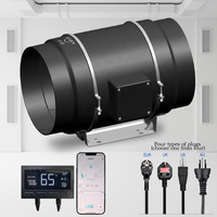 Ventilateur de conduit électrique 8 pouces 70W AC 100-240V avec contrôleur intelligent Wi-Fi, roulement à billes, faible bruit, économie d'énergie, pour culture