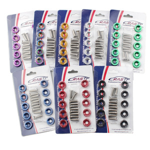 Rastp M6สกรูปะเก็นอลูมิเนียมอัลลอยสีแดงน้ำเงินม่วงทองเงินเขียวดำ8สีอุปกรณ์ตกแต่งรถยนต์ - Product Image 3