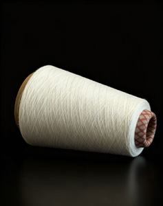 Reciclaje <span class=keywords><strong>GRS.</strong></span> Ne 28s+40D Poliéster/viscosa/spandex-63/33/4. Reciclaje <span class=keywords><strong>GRS.</strong></span> Hilo de Fibra Central. (Blanco Crudo) - Product Image 2
