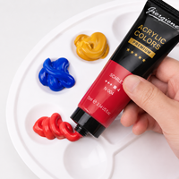 Ensemble de peinture acrylique Giorgione avec logo personnalisé, 12 couleurs, 75 ml, boîte de couleurs personnalisée pour artistes, peinture DIY sur verre et toile