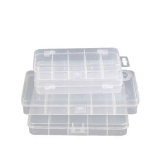 Caja de aparejos de pesca impermeable de plástico con 5 compartimentos, caja de almacenamiento para exteriores, organizador, bolsa OPP, uso en el río, 6 tamaños disponibles - Product Image 1