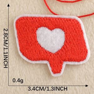 Stock Iron on Backing Cute Mini Embroidery <b>Red</b> Heart love Valentine Patch for Luggage Tag Bag Decoration - Product Image 5