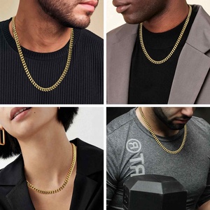 Cadena de Acero Inoxidable Chapada en Oro Real de 14K, 3/5/6/8mm, Eslabones Cubanos Miami con Corte de Diamante, Collar para Hombre y Mujer - Product Image 2