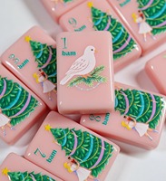 Tuiles de Mahjong Américain de Noël Rose Pâle de Haute Qualité, Motif Casse-Noisette, pour les Amateurs de Ballet, Articles de Collection et Cadeaux, Livraison Rapide