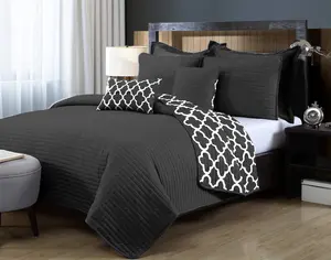 Soft Microfiber King Comforter Set Solid Bedroom Comforter Set With Pvc Bag