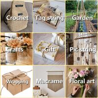 Ficelle de jute naturelle écologique, cordon de chanvre plat sur bobine pour emballage cadeau, loisirs créatifs, jardinage, emballage industriel, ficelle pour étiquettes