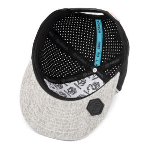 Casquettes imperméables à visière plate avec patch en caoutchouc personnalisé TCAP Chine - Product Image 5