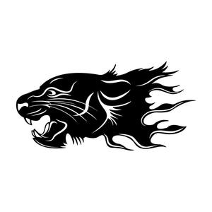 Autocollant personnalisé en vinyle résistant aux UV pour véhicule, couverture des rayures, accessoires de voiture, <span class=keywords><strong>lion</strong></span>, tigre, léopard, autocollants de décoration pour entreprise, bricolage - Product Image 1