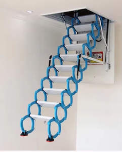 Escalera Telescópica Invisible de Aluminio GQK GC1218348, Escalera Retráctil Plegable para Ático, Escalones Negros para Interiores - Product Image 5